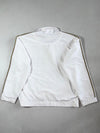 Vintage Adidas White Beige Stripe Track Jacket (L/XL)