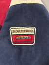 Born2Run "The Coming" Chenille Varsity Bomber Jacket – Red/Navy/Cream (XL)
