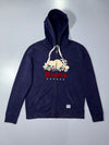 Roots Canada Beaver Logo Zip-Up Hoodie – Navy Blue (XL)