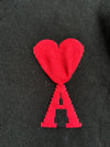 AMI Paris Ami de Coeur Black Oversized Knit Sweater (L)