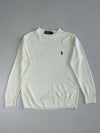 Polo Ralph Lauren Cream Crewneck Cotton Knit Sweater (S)