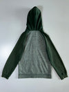 Roots Kids Two-Tone Green Zip Hoodie (XS)