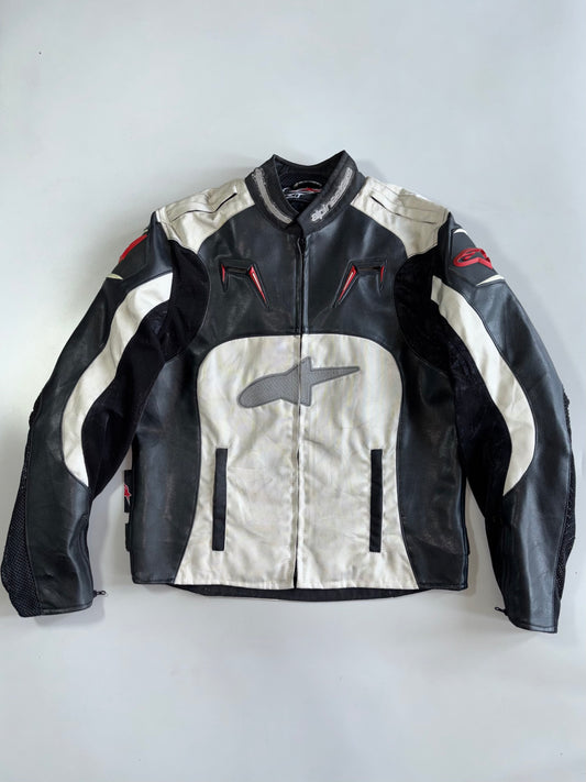 Alpinestars ZT | Dual-Tone Sport Leather | Moto Racing Jacket | Hump on Back (Paded)(M/L)