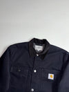 Carhartt WIP Michigan Coat Winter Black Blanket-Lined Chore Jacket (M)