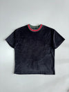 Flying Ninety Embroidered Panther Bowling Shirt – Black (XL)