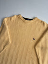 Chaps Ralph Lauren Hand Framed Herringbone Knit Sweater – Butter Yellow (XL)