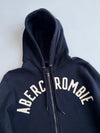 Abercrombie & Fitch | Navy Arch Logo Zip Hoodie | (XL)