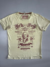 Jack & Jones Originals Crafted Quality Vintage Print Fairtrade Cotton T-Shirt Cream (XL)