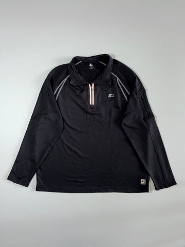 Starter 1/4 Zip Pullover — Black (XL)