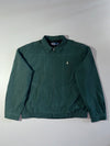 Vintage 90s Polo Ralph Lauren Forest Green Harrington Jacket, Plaid Lined (2XL/3XL)