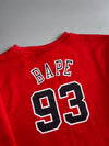 Bape x Mitchell & Ness Chicago Bulls Crewneck  Red, NBA Hardwood Classics (L)