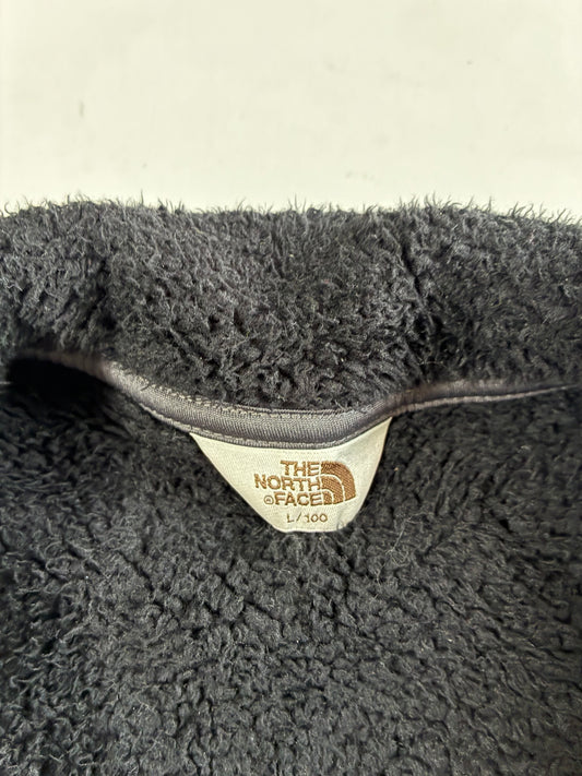 The North Face Charcoal Fleece Zip Jacket with Sherpa Lining (S)