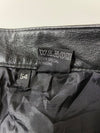 Vintage Otello Outdoor Sports Black Leather Straight Pants (W:36) (L:40)