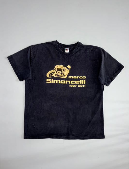Marco Simoncelli 58 Tribute Racing T-Shirt (XL)
