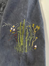 Zara Man Navy Koi Fish Embroidered Souvenir Shirt Jacket  (S)
