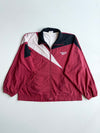 Vintage 90s Reebok Burgundy Colour-Block Windbreaker Jacket (2XL/3XL)