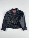 Vintage Belted Leather Jacket (M)