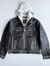 Super Premium Original Pure Leather Jacket with Detachable Cap (XL)