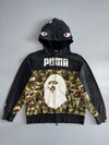A Bathing Ape x Puma Shark Full-Zip Hoodie ABC Camo & Ape Head Black Rare Collab Piece (XL)