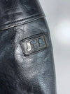 JTS Vintage Black Belted Biker Jacket (L/XL)