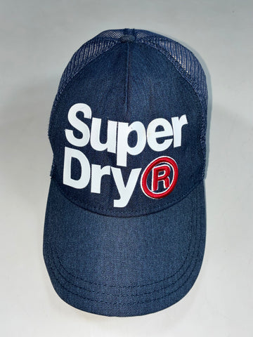 Superdry Navy Trucker Cap – Big Logo Front, Mesh Back (Adjustable)