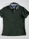 Tommy Hilfiger Custom Fit Dark Green Classic Logo Polo Shirt(L)