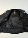 Ghost Racing Leather/Textile Hybrid Motorcycle Jacket Black/Red/White, CE Armour,Back Hump, Padded (S)