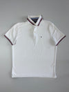 Tommy Hilfiger White Tipped Polo Shirt  (M)