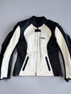 1389 Designed in Australia Colorblock Quilted Lined Women’s Leather Moto Jacket (Paded)(S/XS)
