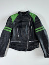 Black & Green Striped Cafe Racer Jacket (XS)