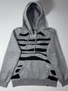 Playboy Zebra Print Pullover Hoodie – Grey/Black (M)