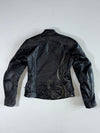 Bering Original Roadster Graphic Black Leather Motorcycle Jacket Padded Women’s (XS)