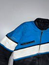 Blue-White-Black Tri-Color Racing Padded Jacket (S)