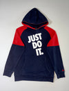 Nike “Just Do It” Navy & Red Colorblock Hoodie (S)