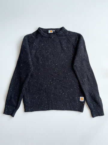 Carhartt WIP Black Speckled Knit Crewneck Sweater (S)