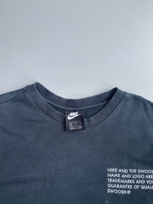Nike | Black Swoosh Crewneck Sweatshirt | (2XL)