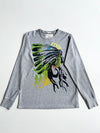 Abercrombie & Fitch Grey Headdress Graphic Long Sleeve Tee (L)
