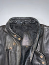 Akito Black Leather Biker Jacket (M)