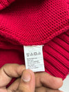 Chaps Red Cotton Knit Crewneck Sweater – (XL)