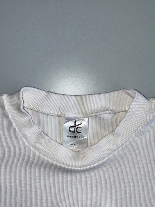 DC Perfect Cut Tiger Embroidered Ribbed Crewneck Sweatshirt (M)