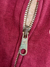 Roots Athletics Burgundy Sherpa-Lined Zip-Up Hoodie (M)