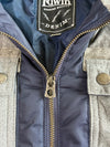 Edwin Grey Navy Hooded Utility Puffer Jacket (M)
