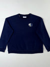 Lacoste Navy Blue Logo Patch Crewneck Sweatshirt (S)