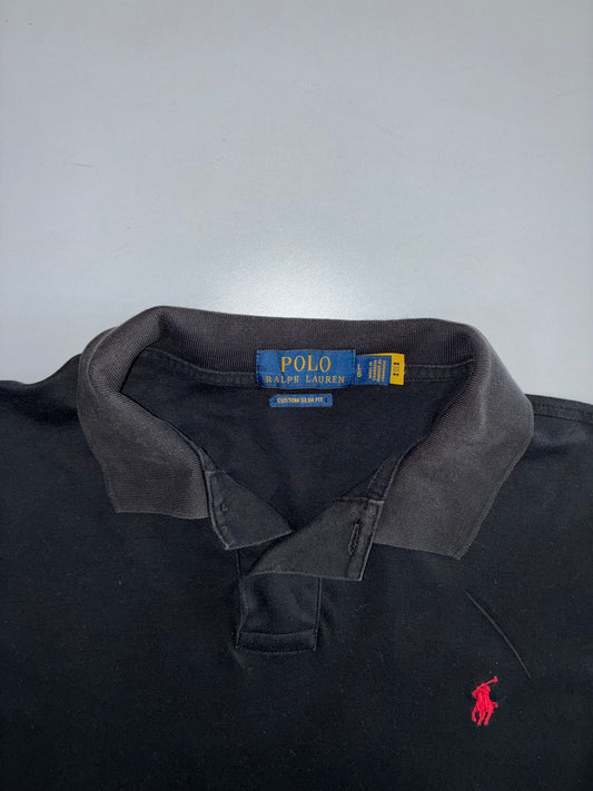 Polo Ralph Lauren Black Custom Slim Fit Polo (XL)