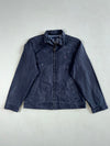 Tommy Hilfiger Navy Cotton Harrington Jacket – Plaid Lined (L)