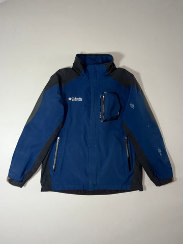 Vintage Columbia Titanium Navy Black Hooded Ski Jacket (XL)