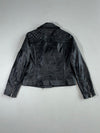 Vintage V By Very Black Quilted Leather Biker Jacket Women’s (M)