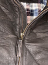 Woodland Pure Leather Sleeveless Vest with Plaid Lining – Brown (XL)