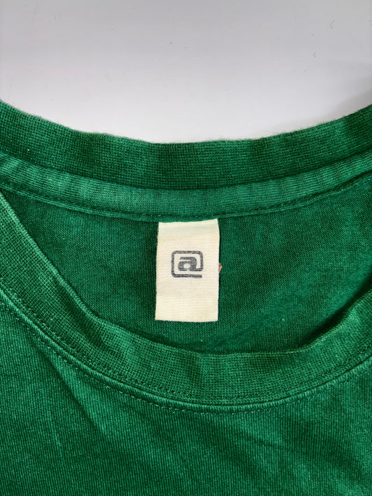 Vintage “Super Star” Dragon Graphic Long Sleeve Tee Green (M/L)
