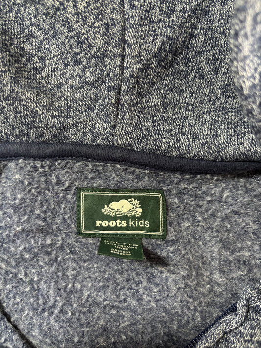 Roots Vancouver Canada Beaver Logo Zip Hoodie – Navy Marl (S)